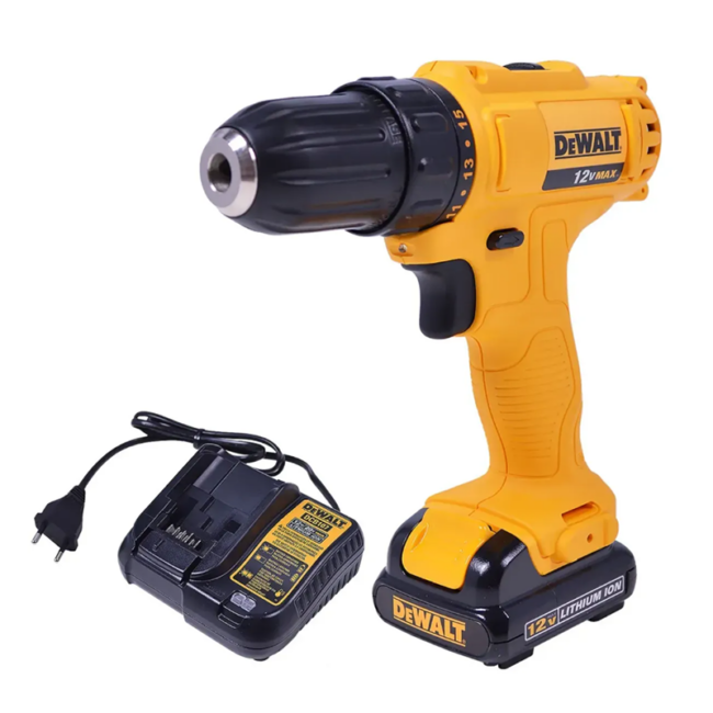 Furadeira Parafusadeira Dcd700c2-br Dewalt 3/8″ 12v MÁx Ion-lítio